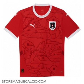 Austria Maglia Gara Casa Repliche Europei 2024
